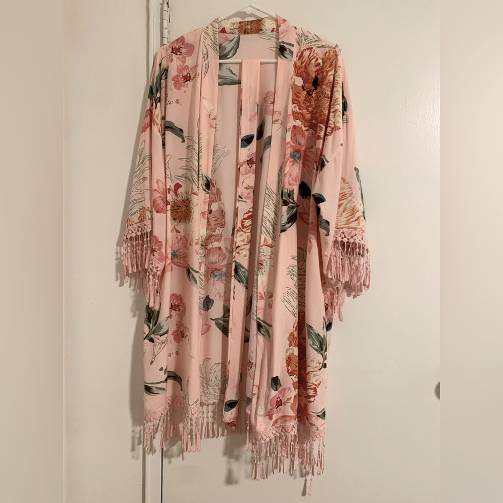 Birdy Grey Robe, Pink Floral